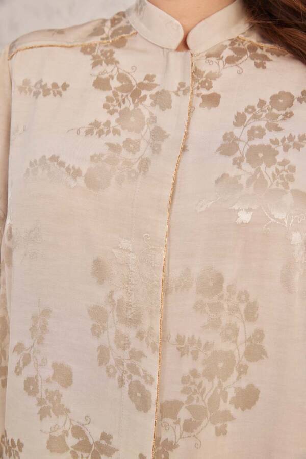 Taş Çiçek Jakrlı Ferace - 7