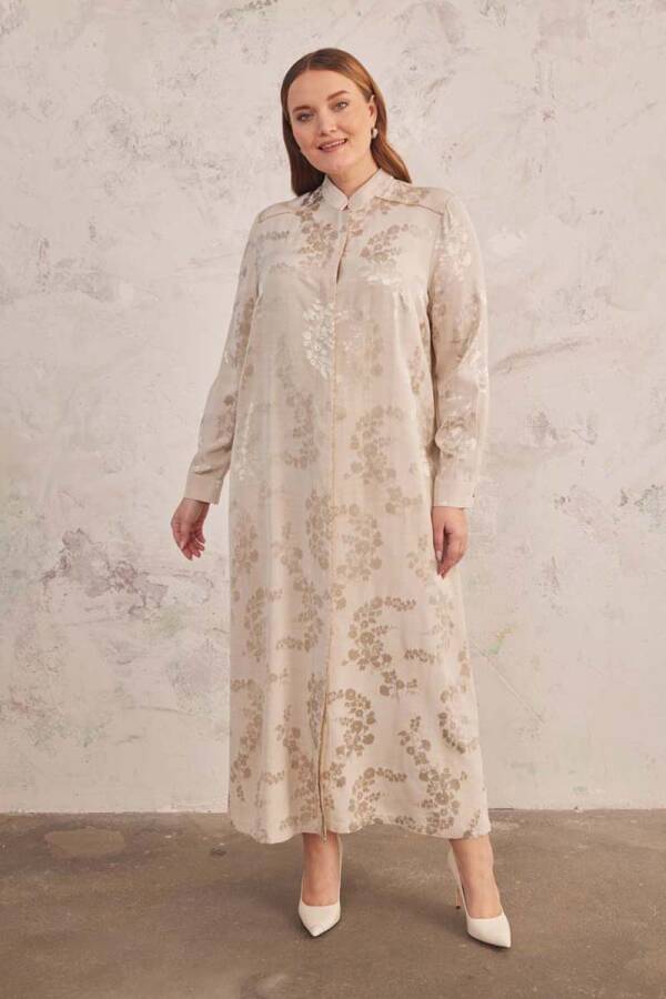 Taş Çiçek Jakrlı Ferace - 4