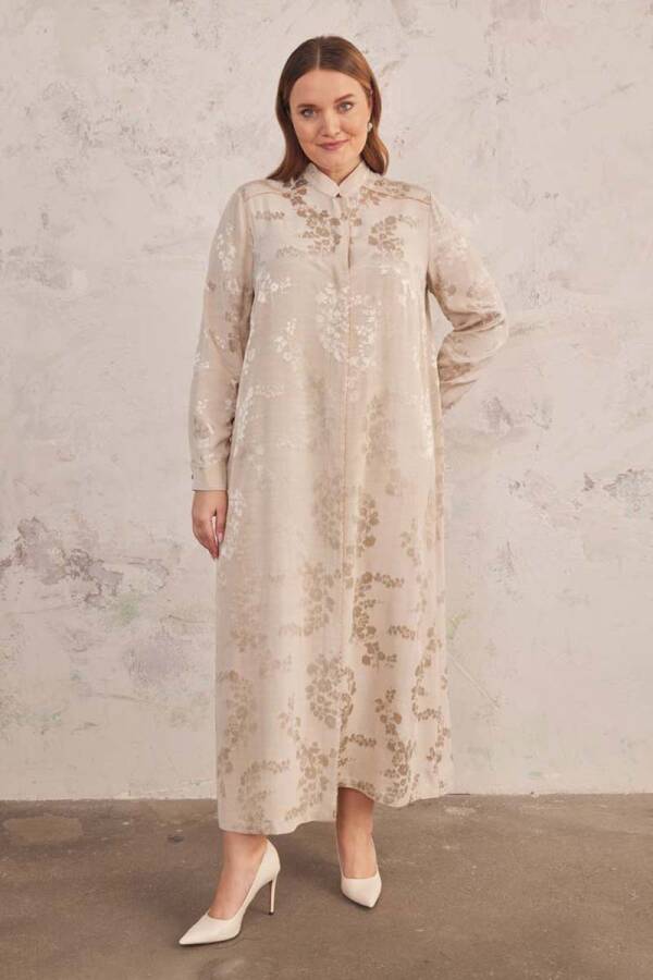 Taş Çiçek Jakrlı Ferace - 6