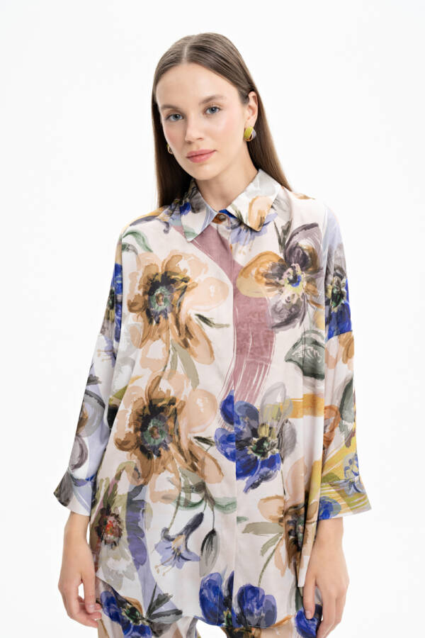 Taş Desenli Bluz - 1