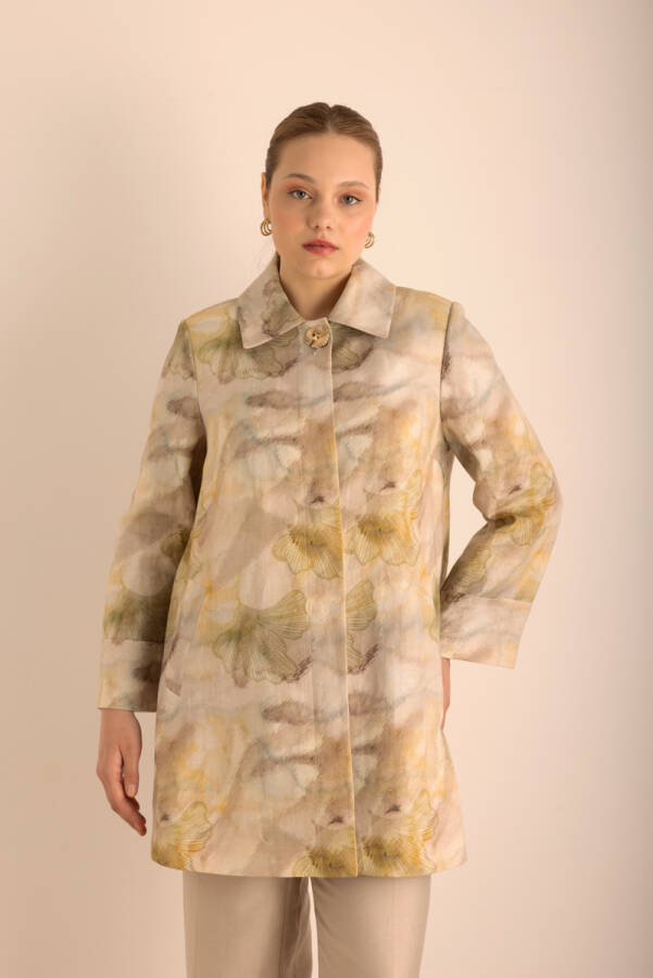 Taş Desenli Keten Kap - Aker