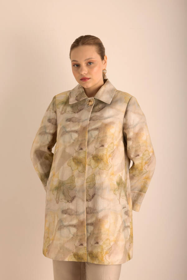 Taş Desenli Keten Kap - 5