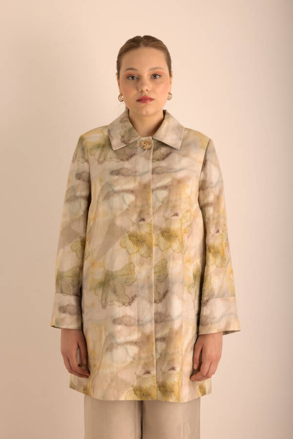 Taş Desenli Keten Kap - 4