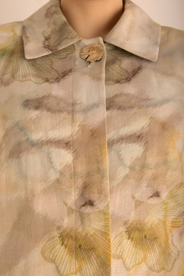 Taş Desenli Keten Kap - 3