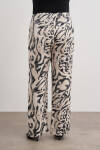 Taş Desenli Beli Lastikli Dokuma Viscon Pantolon - 6