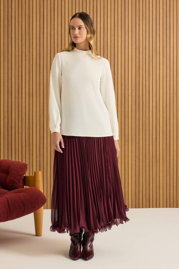 Taş Dik Yaka Bluz - Aker (1)