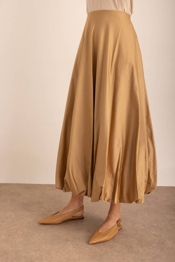 Taş Dokuma Cepli Balon Etek - 4