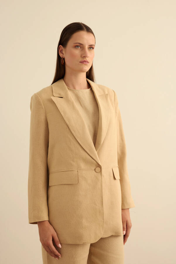 Taş Keten Ceket - 5