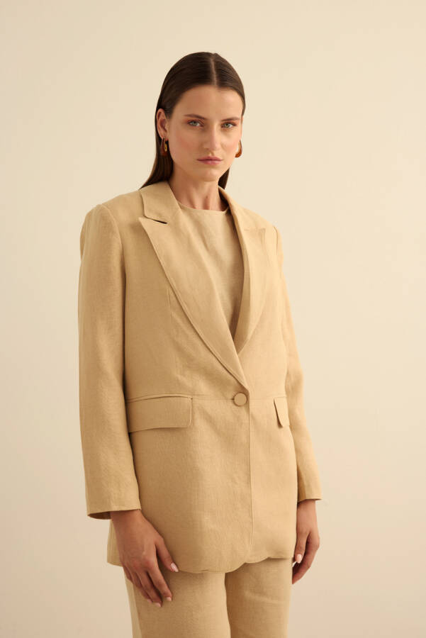 Taş Keten Ceket - Aker