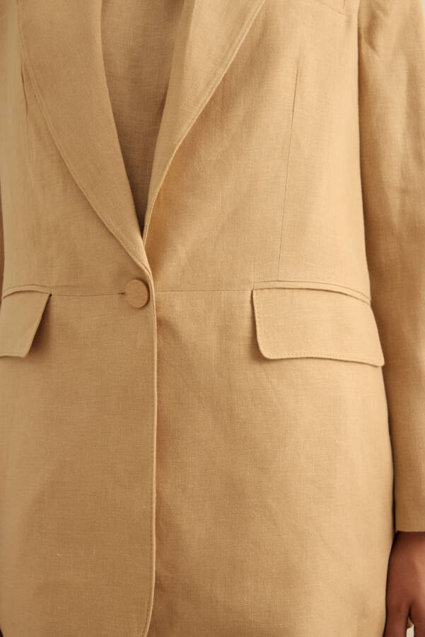 Taş Keten Ceket - 5