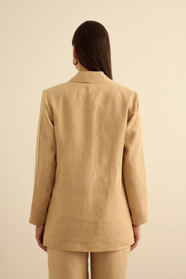 Taş Keten Ceket - 6