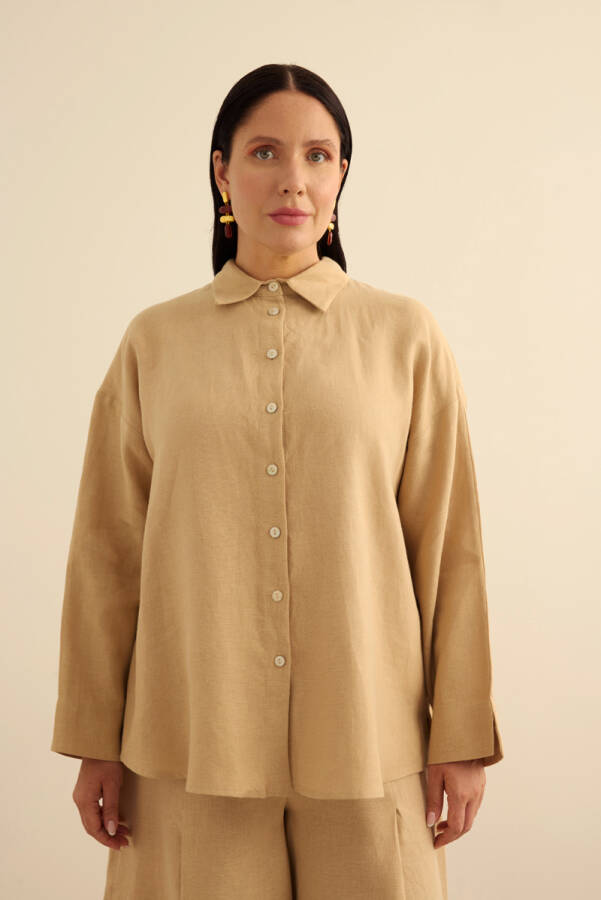 Taş Keten Gömlek - Aker