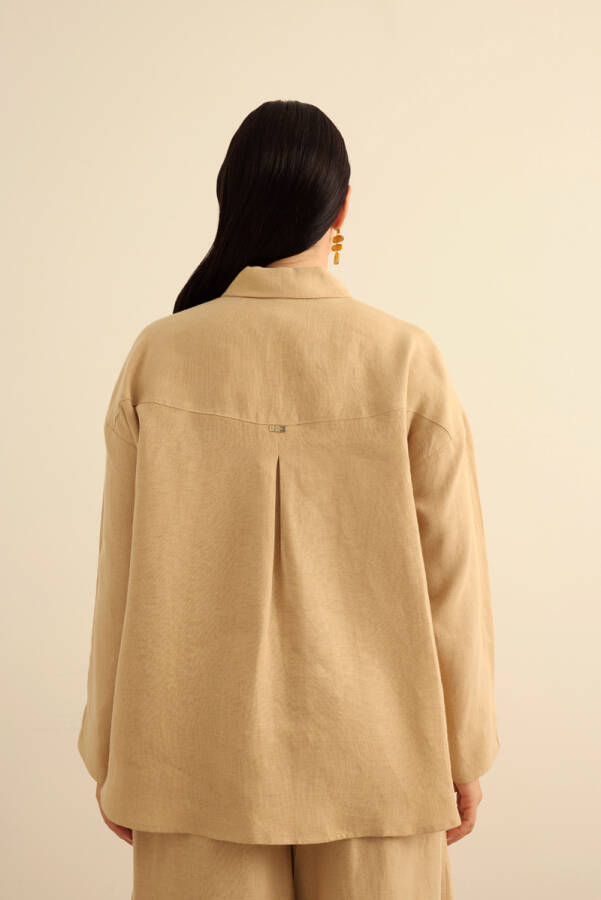 Taş Keten Gömlek - 6