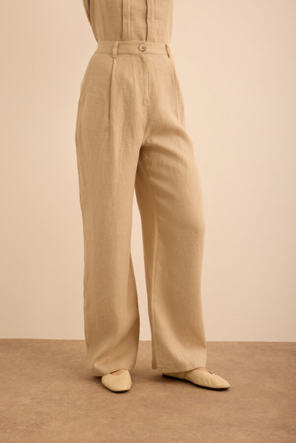 Taş Keten Pantolon - Aker (1)