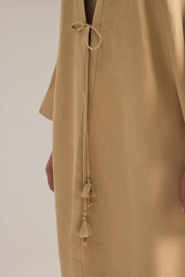 Taş Önden Bağcıklı Kimono - 5