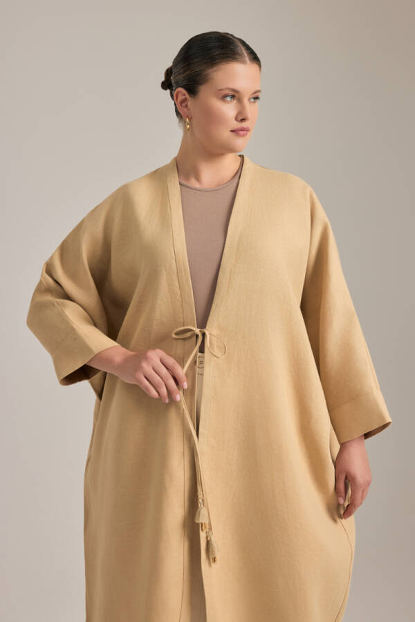 Taş Önden Bağcıklı Kimono - Aker