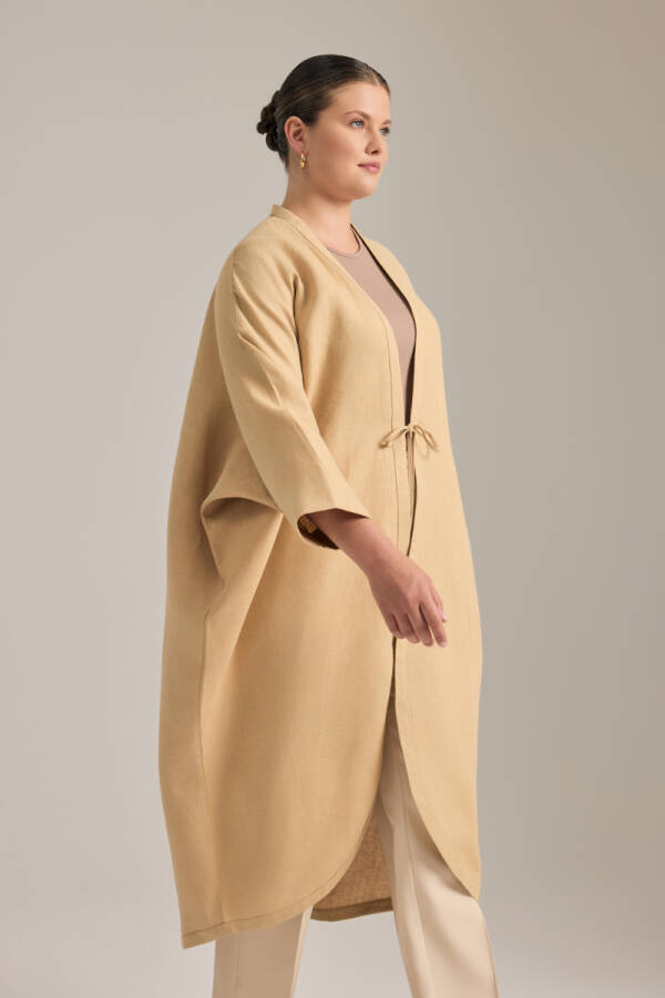 Taş Önden Bağcıklı Kimono - 4