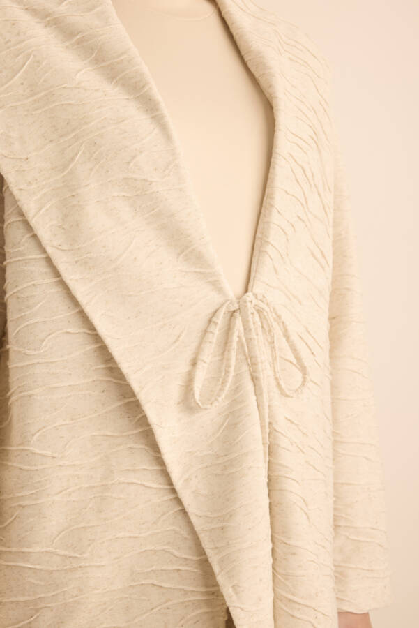 Taş Özel Dokulu Örme Hırka - 6