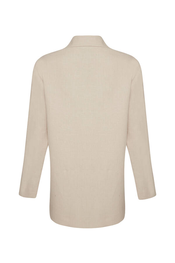 Taş Rahat Kesim Keten Ceket - 3