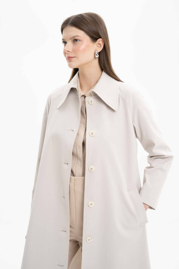 Taş Reglan Kesim Astarlı Trençkot - 2