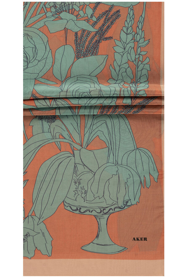 Turkuaz 75X200 İpek Koton Şal - 1