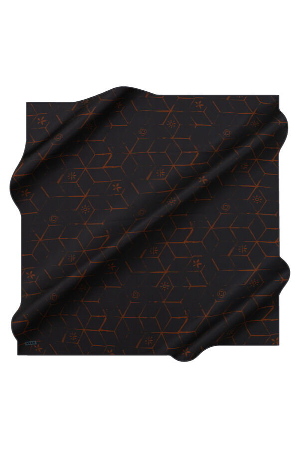 Turkuaz 90X90 İpek Krep Saten Eşarp - Aker