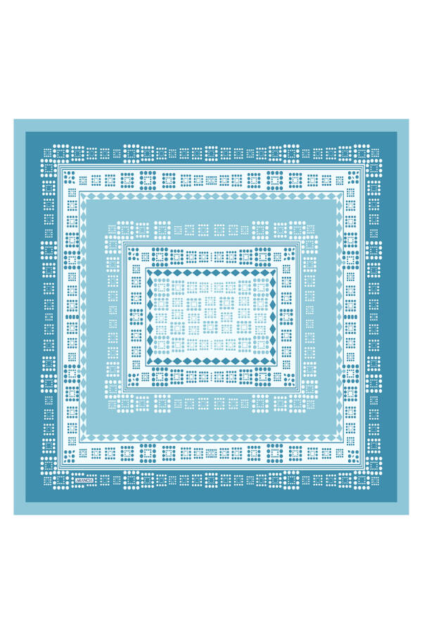 Turkuaz 90X90 İpek Twill Eşarp - ARANCIA