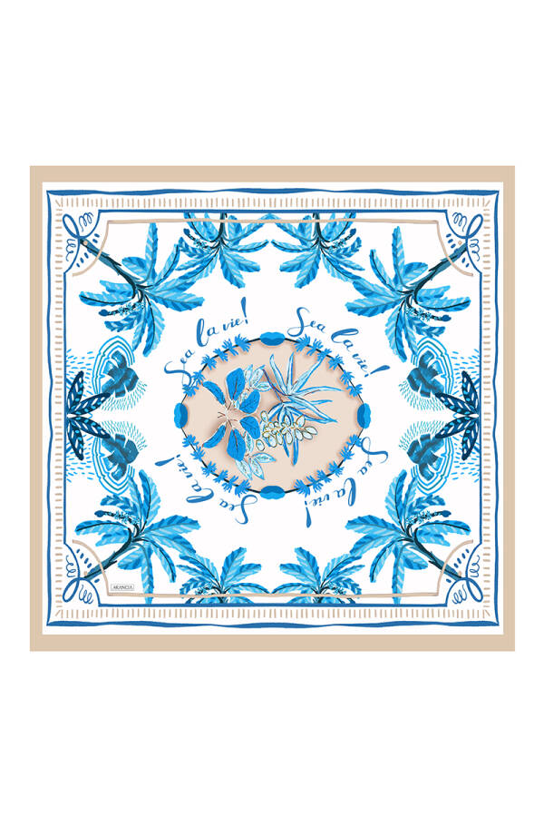 Turkuaz 90X90 Pure Touch Eşarp - 1