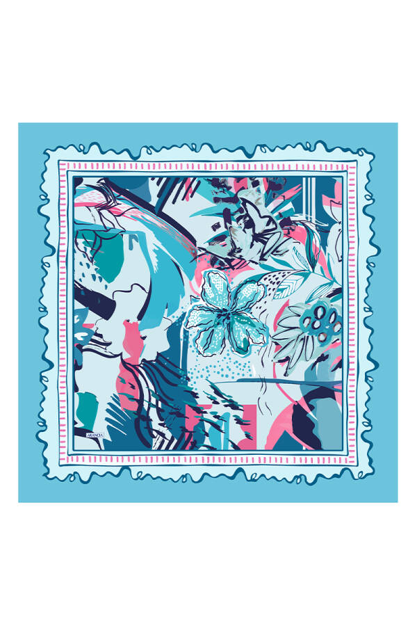 Turkuaz 90X90 Pure Touch Eşarp - 1