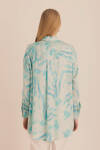 Turkuaz Desenli Basic Tunik - 7
