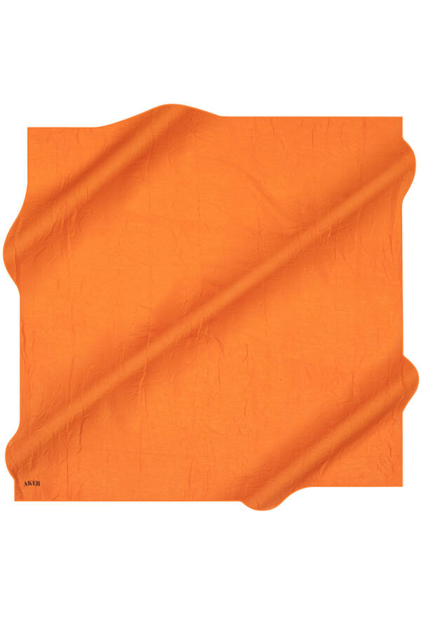 Turuncu 100X100 Kraş Eşarp - 1