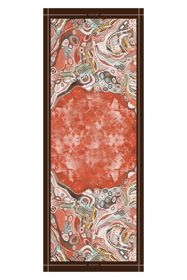 Turuncu 70X200 Modal Şal - 1