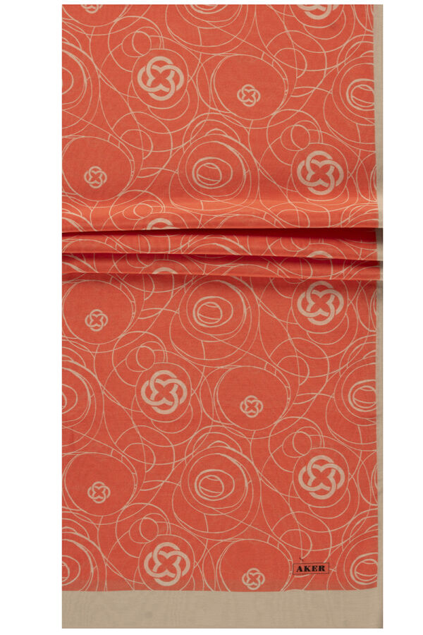 Turuncu 75X200 İpek Koton Şal - 1