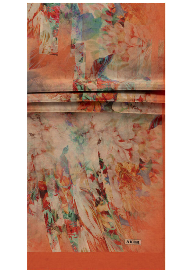 Turuncu 75X200 İpek Koton Şal - 1