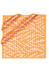 Turuncu 90X90 İpek Twill Eşarp - 1