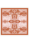 Turuncu 90X90 İpek Twill Eşarp 