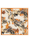 Turuncu 90X90 İpek Twill Eşarp 