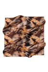Turuncu 90X90 İpek Twill Eşarp 