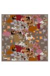 Turuncu 90X90 İpek Twill Eşarp 