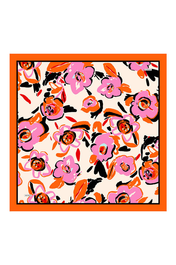 Turuncu 90X90 Pure Touch Eşarp - 1