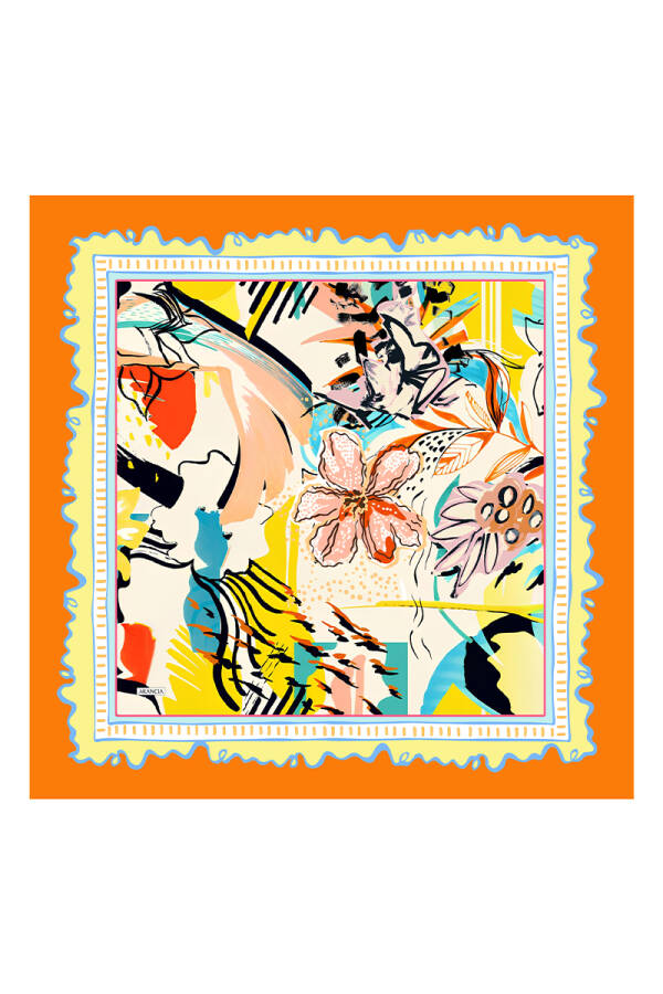 Turuncu 90X90 Pure Touch Eşarp - 1