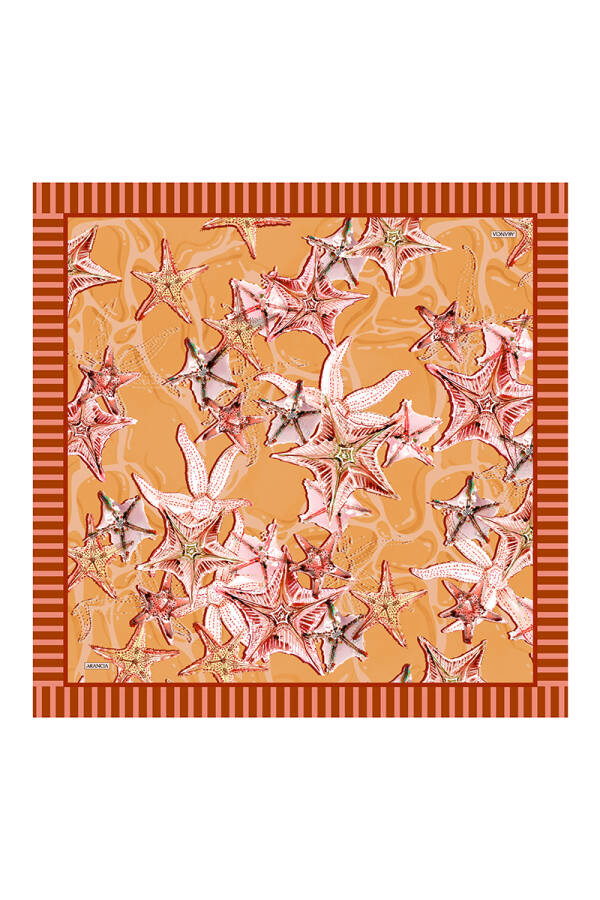 Turuncu 90X90 Pure Touch Eşarp - 1