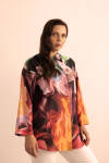 Turuncu Desenli Tunik - 2