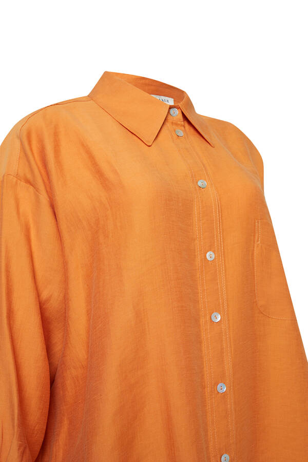 Turuncu Keten Tunik - 2