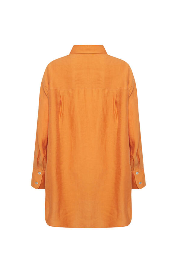 Turuncu Keten Tunik - 3