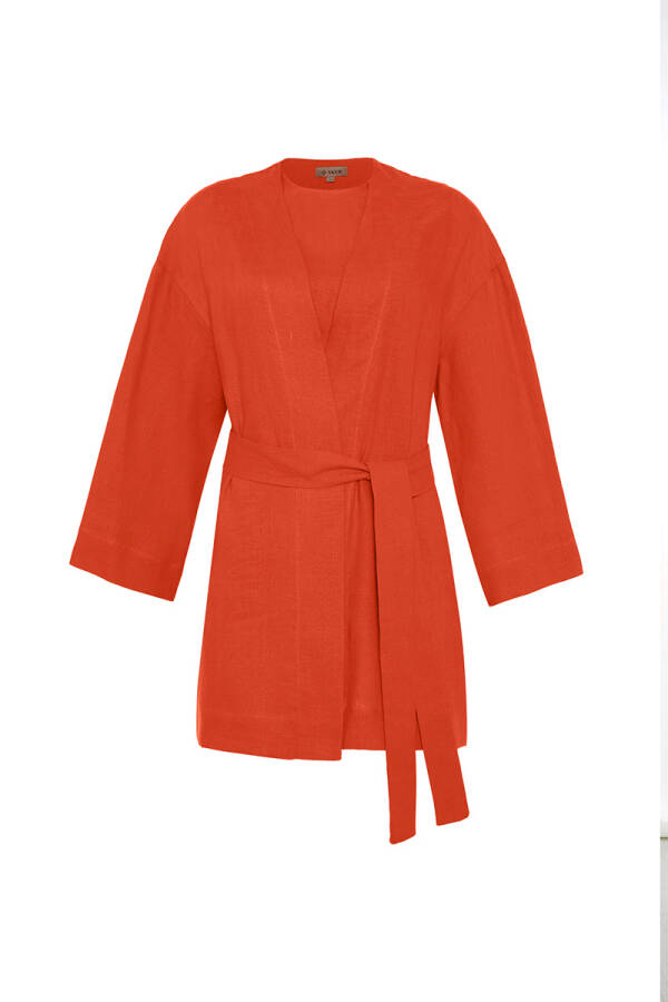 Turuncu Keten Tweenset - Aker