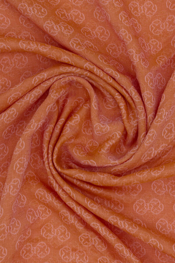 Turuncu Monogram Jakar Eşarp - Aker (1)