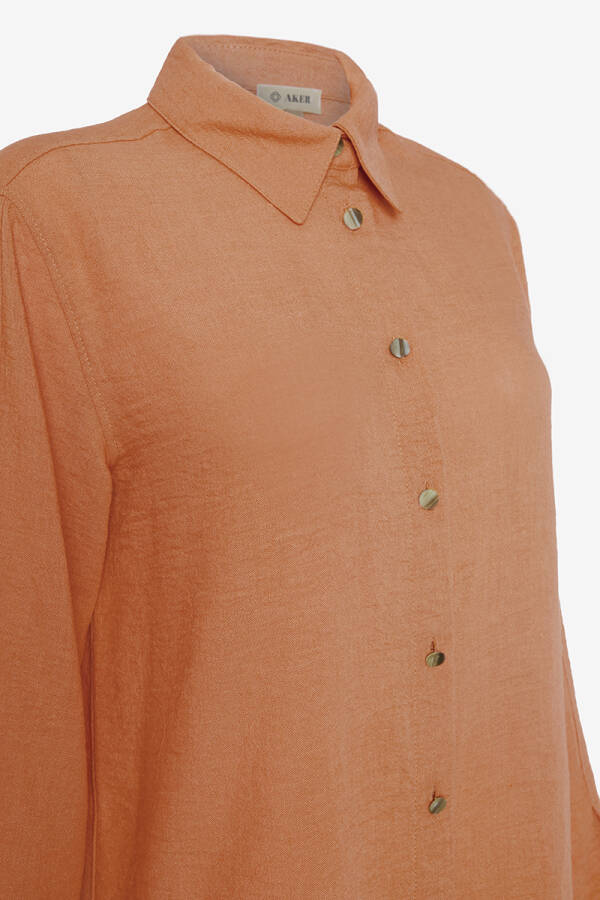 Turuncu Rahat Kesim Basic Bluz - Aker (1)