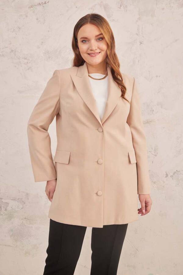 Camel Üç Düğme Mono Ceket - 1