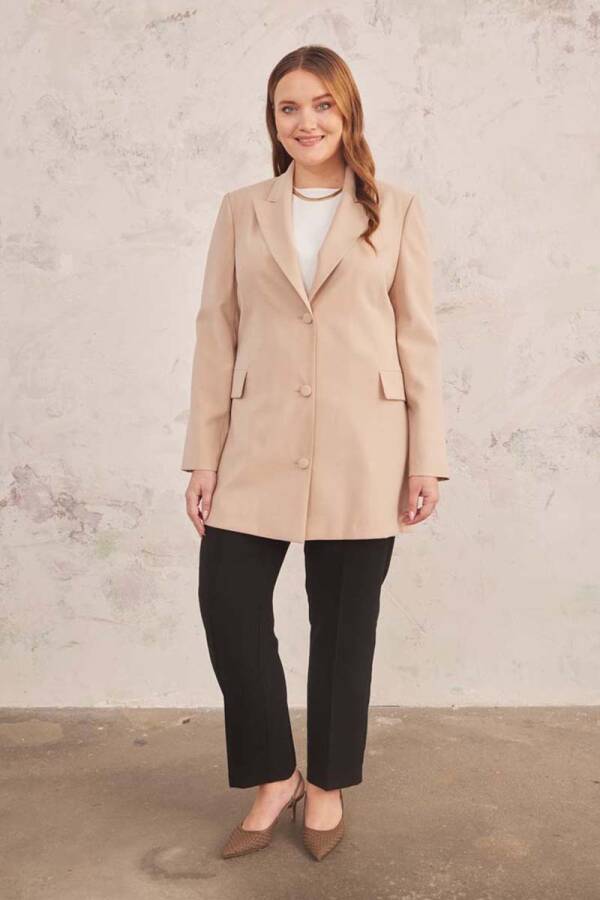 Camel Üç Düğme Mono Ceket - 2